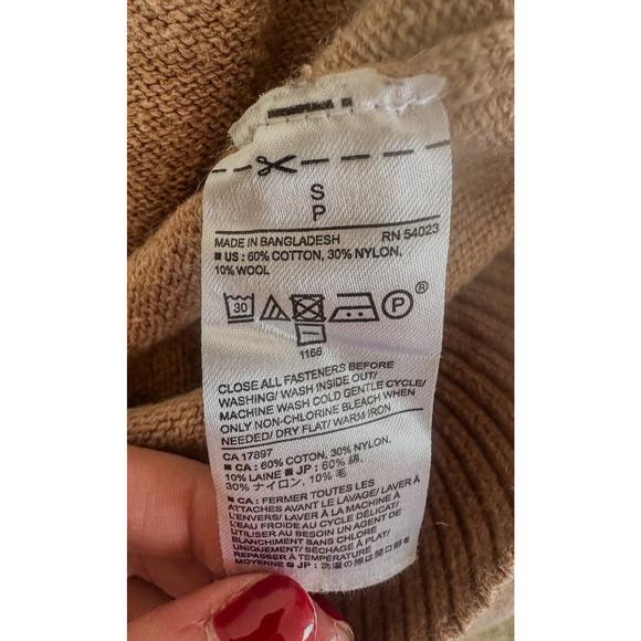 Banana Republic Sweater Men’s Small 100% Cotton Wool Blend 1/4 Button - Picture 7 of 7